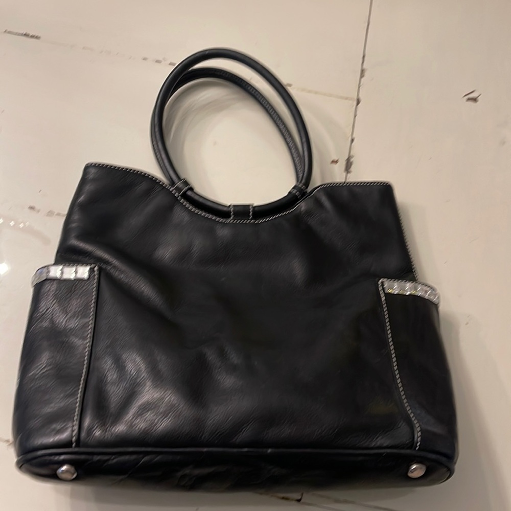 Donal J Pliner Couture black leather handbag